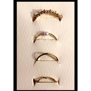 4pcs Gold Rings